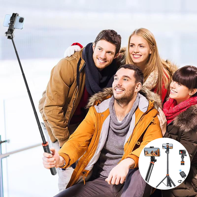 Selfie Stick Tripod With Bluetooth Remote