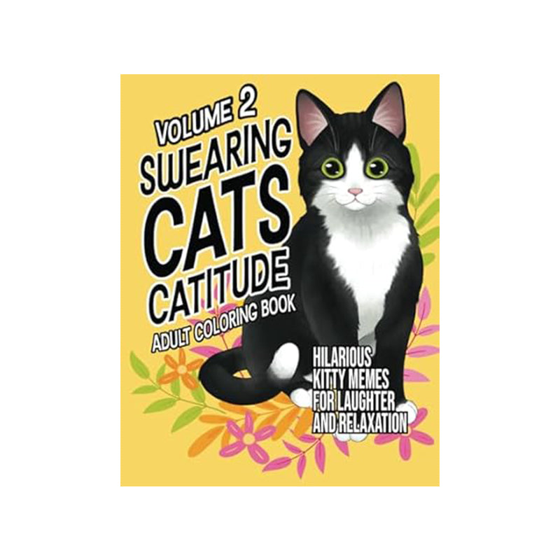 Funny Kitty Memes Coloring Book For Adult Relaxation