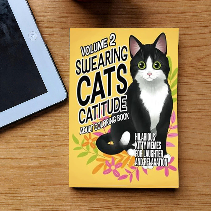 Funny Kitty Memes Coloring Book For Adult Relaxation