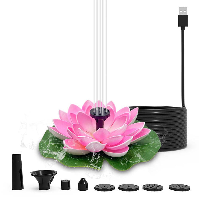 Lotus Shaped Solar Fountain Pond Decorative