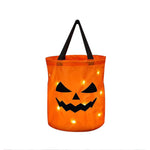 LED Light Halloween Trick or Treat Bags Pumpkin Bucket