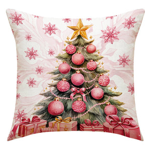 Pink Christmas Pillow Covers