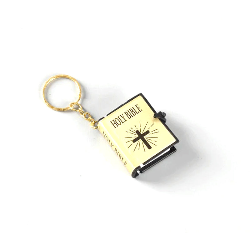 Mini Bible Cross Keychain