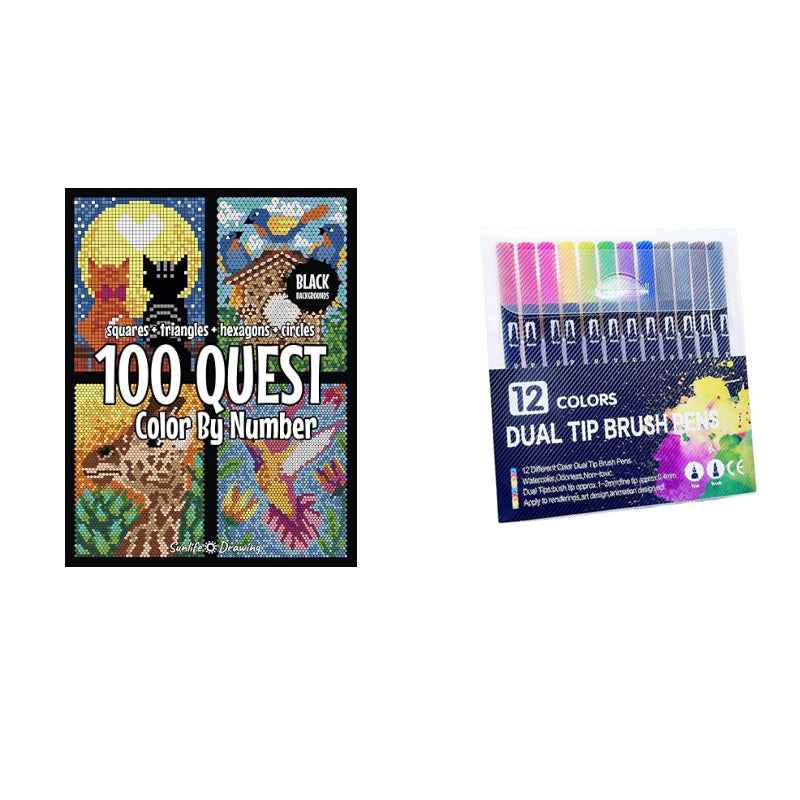 New 100 QUEST Color by Numbers Book