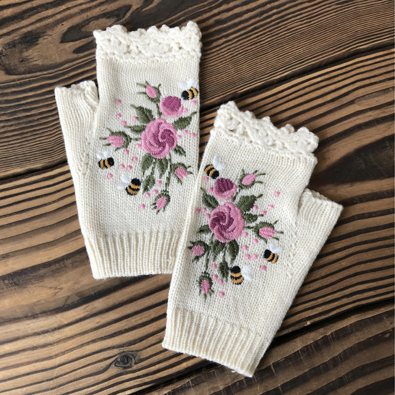 Hand Embroidered Gloves