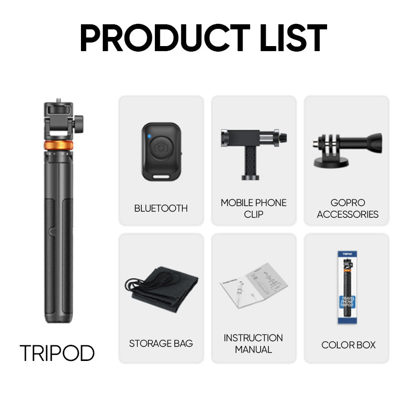 Selfie Stick Tripod With Bluetooth Remote