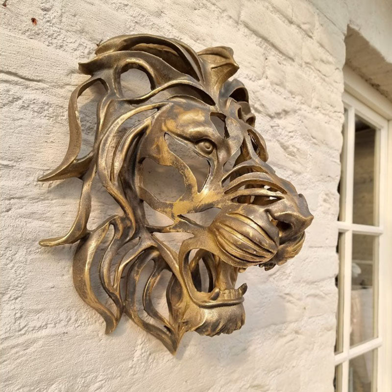 Lion Head Wall Mounted Art