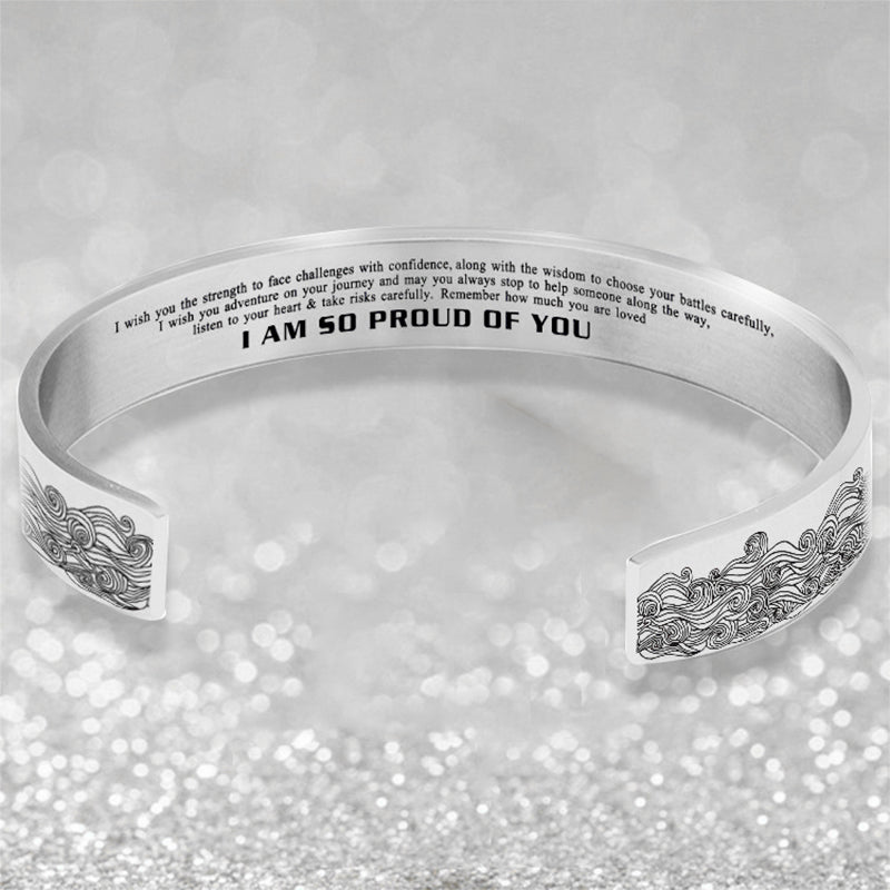 "I AM SO PROUD OF YOU" Wave Bracelet