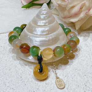 Natural Colorful Agate Bracelet