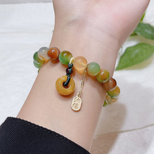 Natural Colorful Agate Bracelet