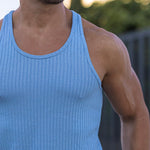 Men's Stripe Solid Color Sports Vest