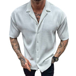 Men's Short Sleeve Cardigan Shirt