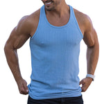 Men's Stripe Solid Color Sports Vest