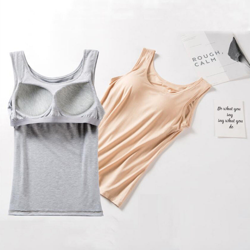 Women's Tank Top with Built-In Bra