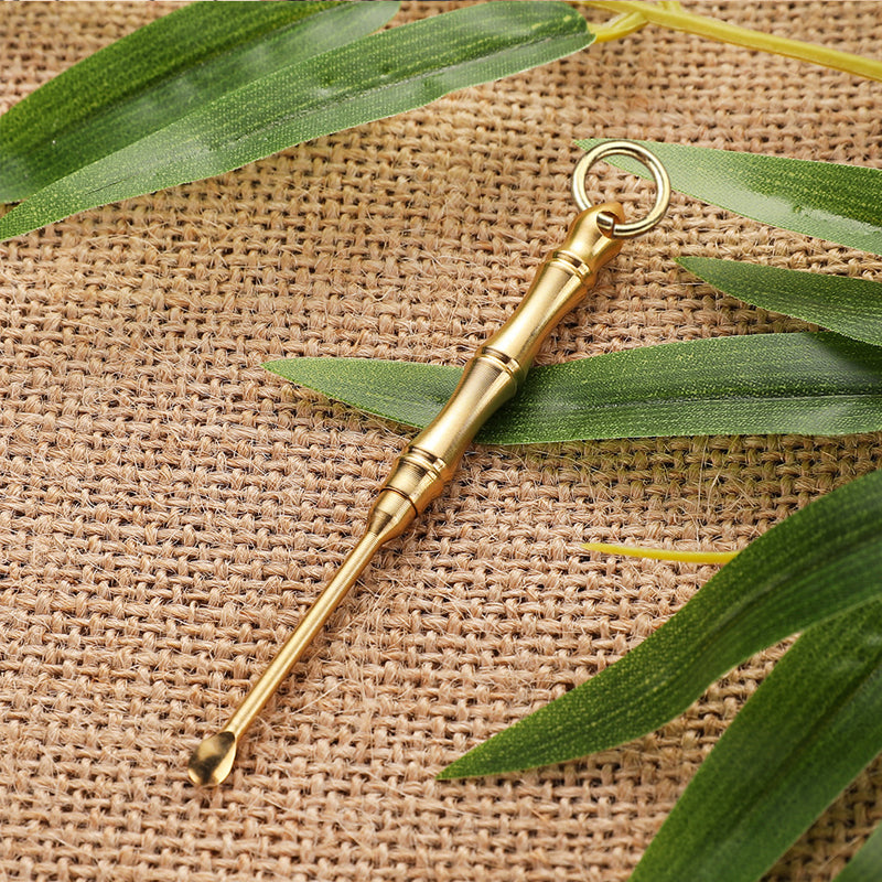 2 In 1 Brass Ear Spoon Toothpick