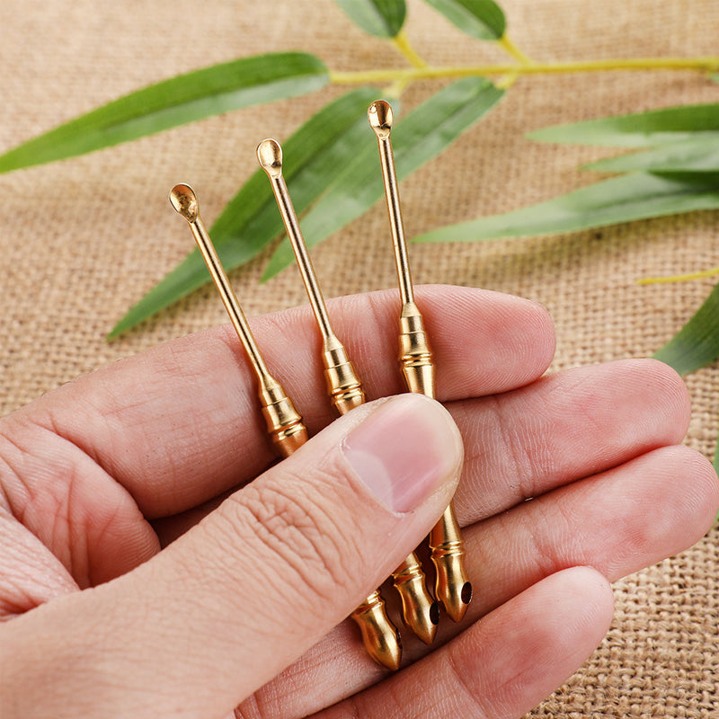 2 In 1 Brass Ear Spoon Toothpick