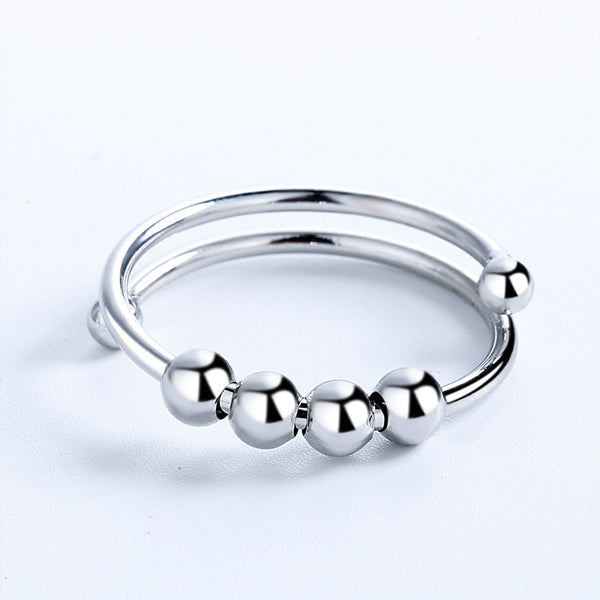 4 Beads Adjustable Anxiety Relief Ring