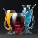 Creative Glass Cup With Drinking Tube Straw