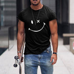 Men's Smile Round Neck Short Sleeve T-shirt