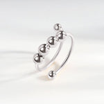 4 Beads Adjustable Anxiety Relief Ring