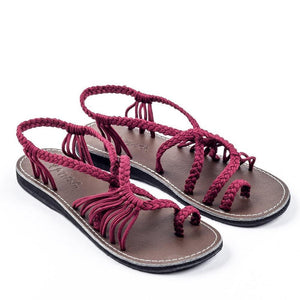 Palm Leaf Flat Sandals for Women, 1 Pair