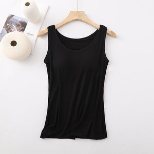 Women's Tank Top with Built-In Bra