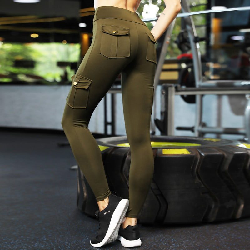 Women's Pocket Sexy Stretch Leggings Fitness Track Pants