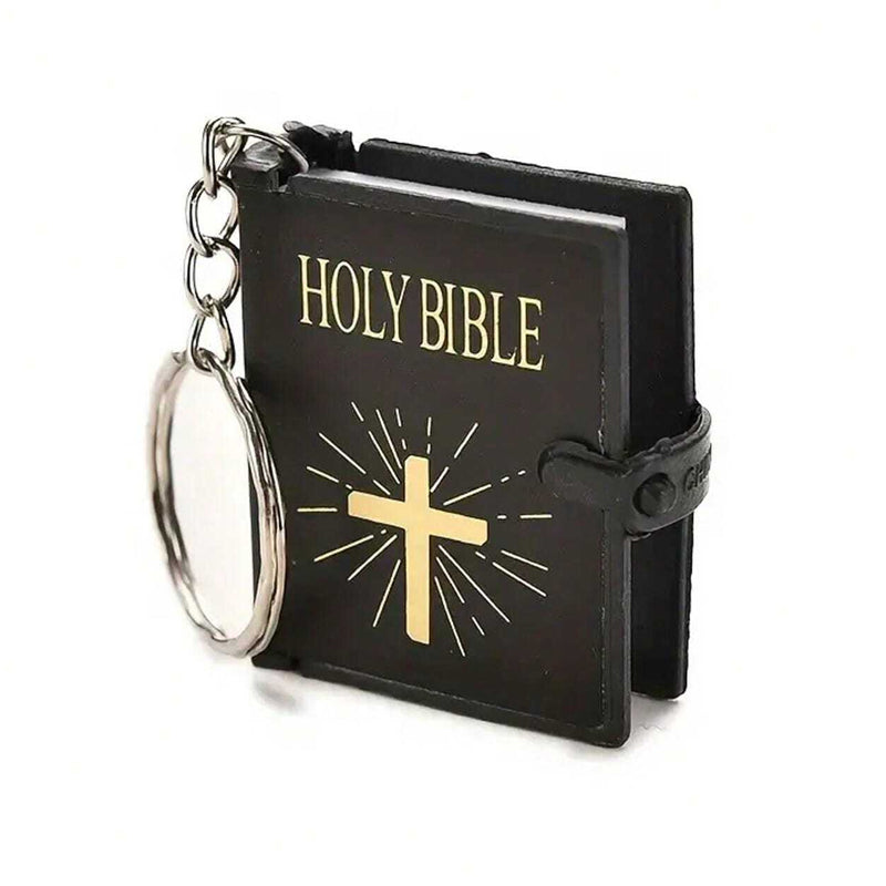 Mini Bible Cross Keychain