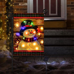 LED Snowman Garden Flag