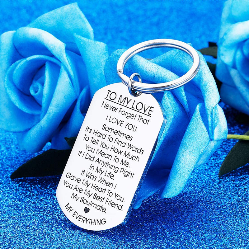 TO MY LOVE Motivational Keychain