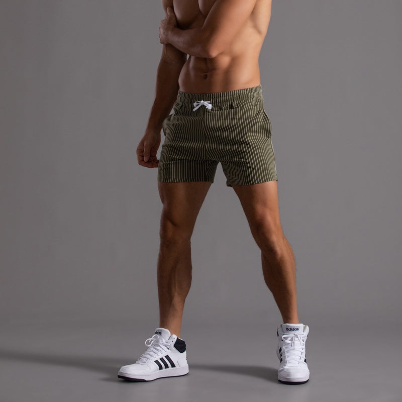 Men's Drawstring Elastic Workout Shorts