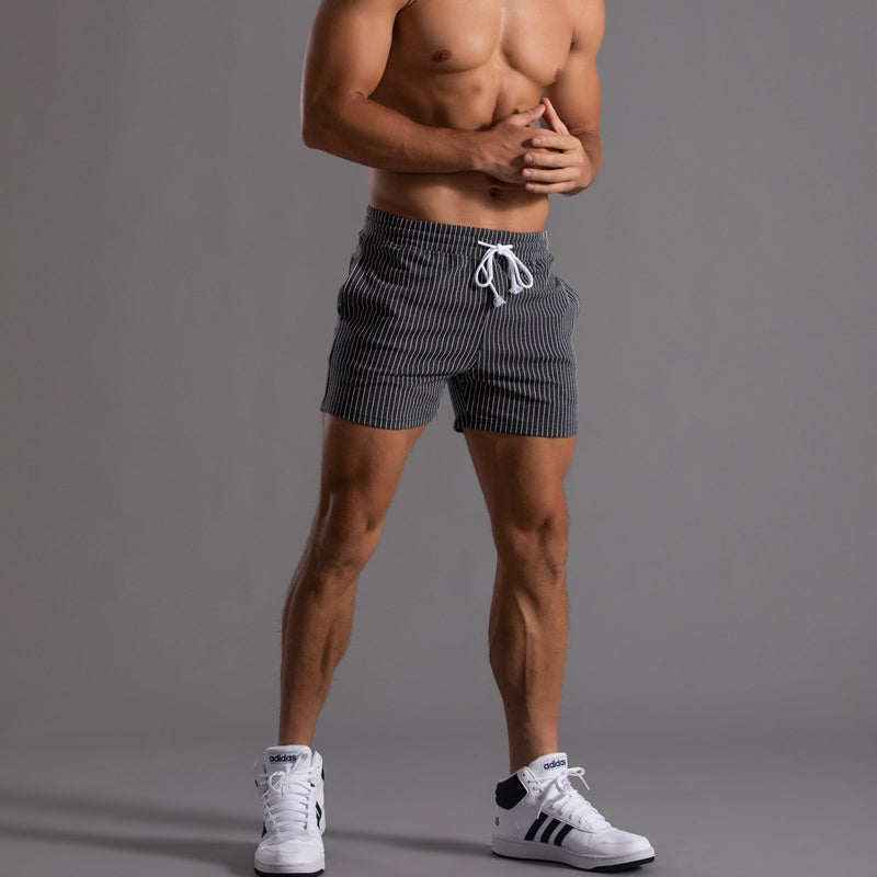 Men's Drawstring Elastic Workout Shorts