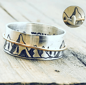 Keep Climbing Silver Spinner Ring