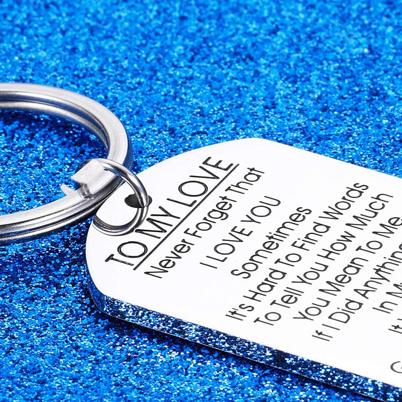 TO MY LOVE Motivational Keychain