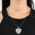 To My Daughter Heartfelt Necklace Love Mom/Dad