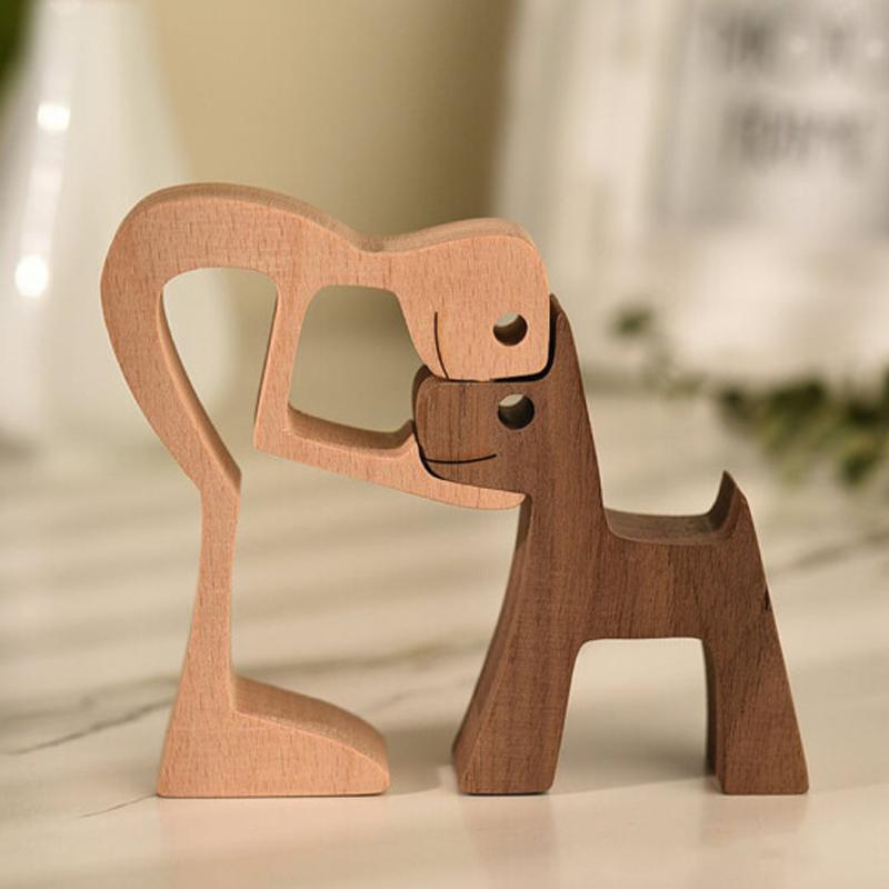 Pet Lover - Wood Sculpture Table Ornaments