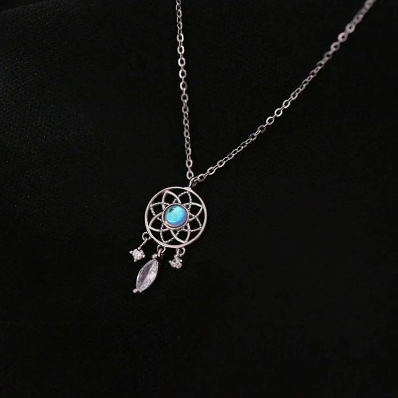 Moonlight Dreamcatcher Necklace Collarbone necklace