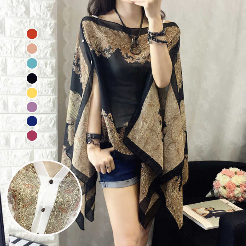 Versatile Sun Protection Chiffon Shawl