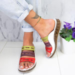 Modern Multi-color Stitching Slippers