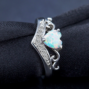 Opal Heart Ring