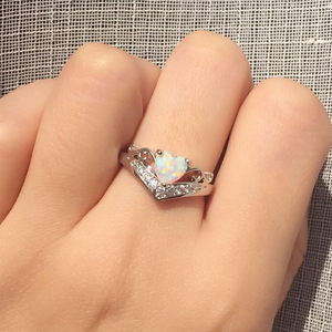 Opal Heart Ring