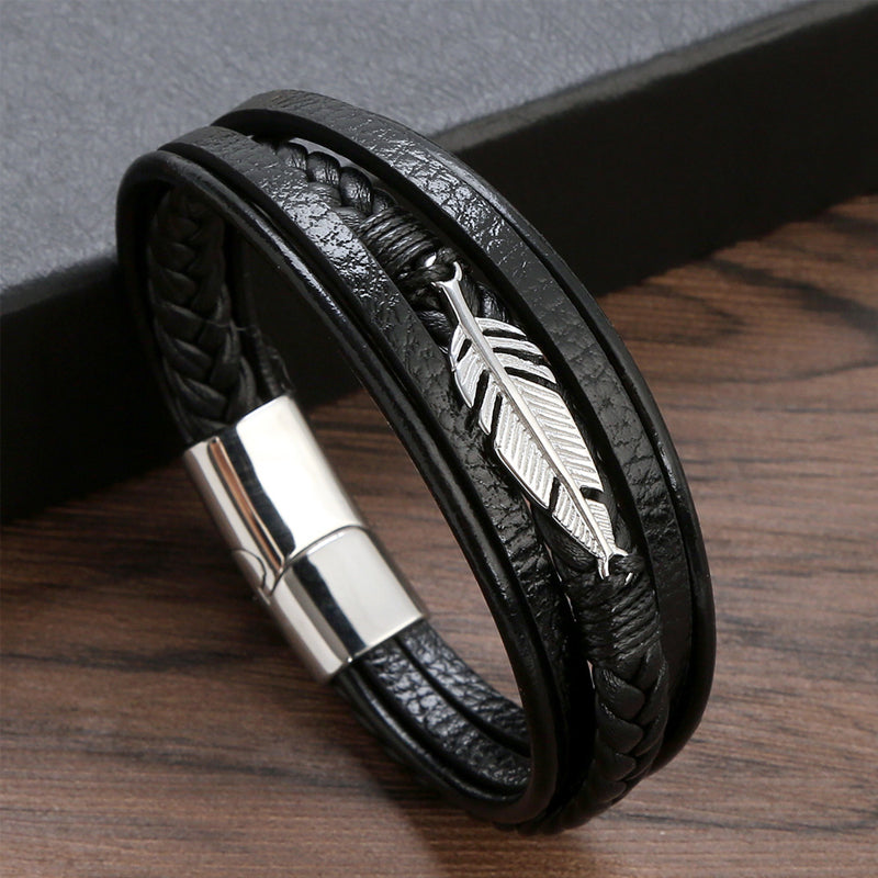 Men's Feather Bracelet