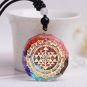 SRI YANTRA ORGONITE QUARTZ NECKLACE