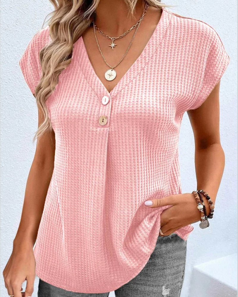 Plain V-neck T-shirt