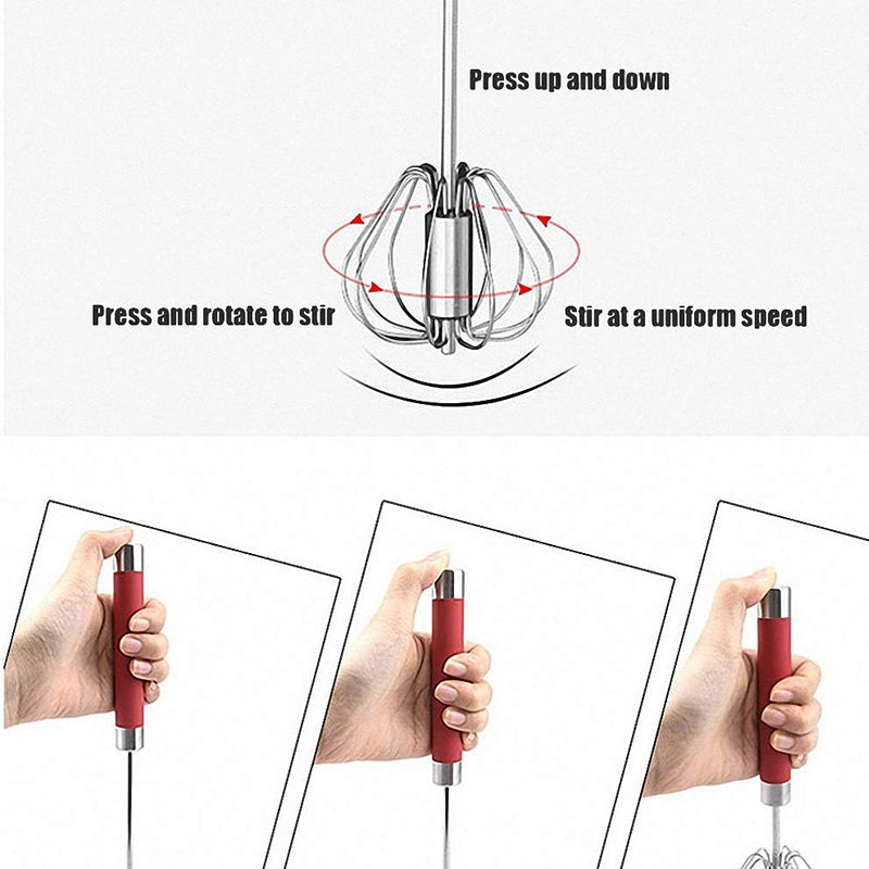 Stainless Steel Semi-Automatic Whisk