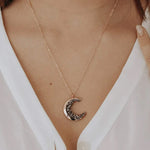 Half Crescent Moon Necklace