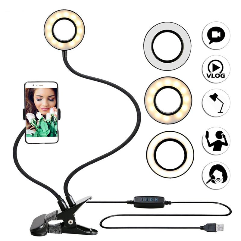 Selfie Ring Light with Cell Phone Holder Stand