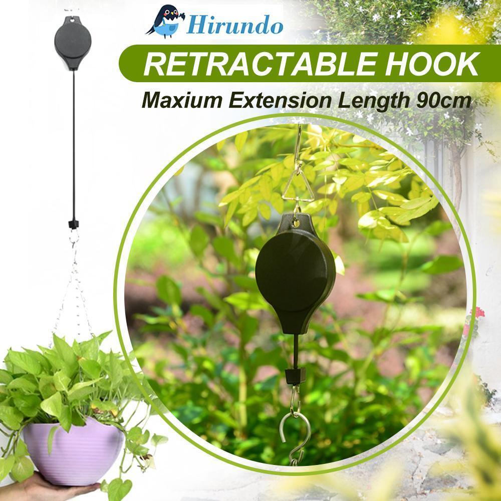 Retractable Hook For Garden Baskets Pots, Birds Feeder