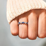 Heart & Evil Eye Ring Band