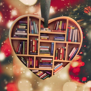 Book Lovers Heart Ornament